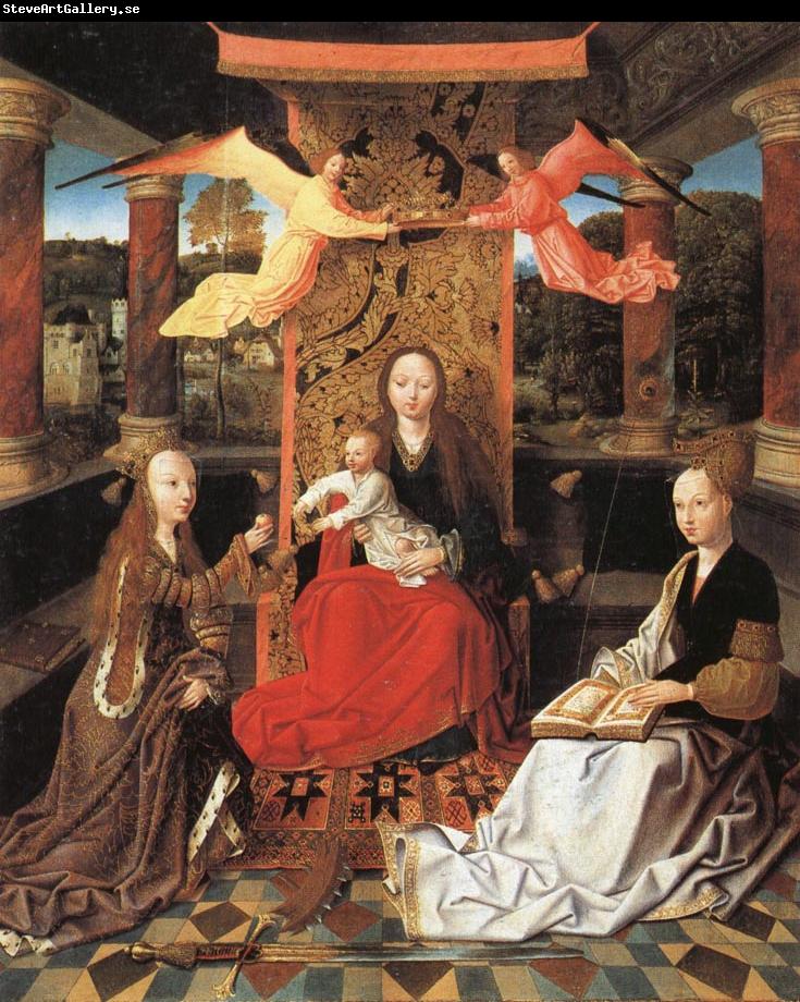 unknow artist Madonna and Child  Enthroned with SS.Catherine and Barbara